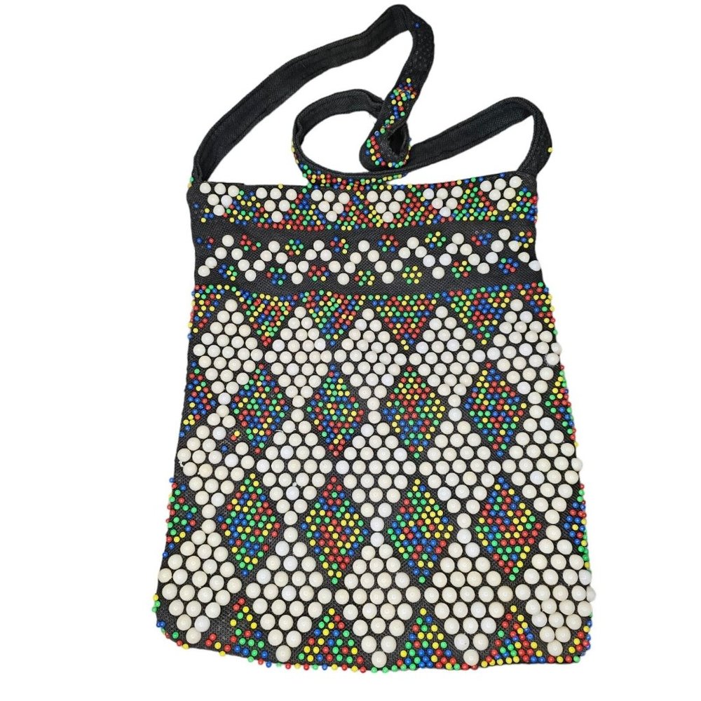Retro 70s‎ 3D Candy Dot Shoulder Bag Crossbody Hippie Style Damaged Strap